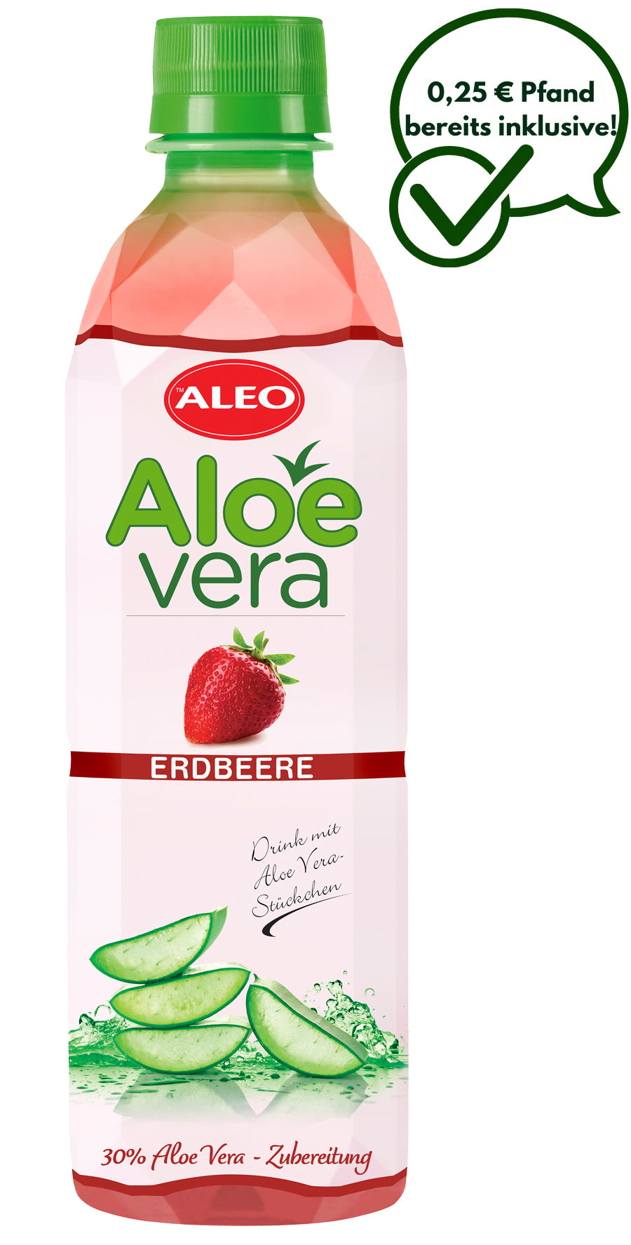 ALEO Aloe Vera Erdbeere 0,5L