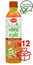 Lade das Bild in den Galerie-Viewer, ALEO LIGHT Aloe Vera Erdbeere 0,5L
